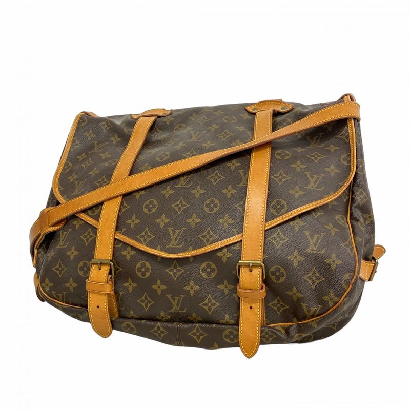 Louis Vuitton Shoulder Bag Monogram Saumur 43 M42252 Brown Women's