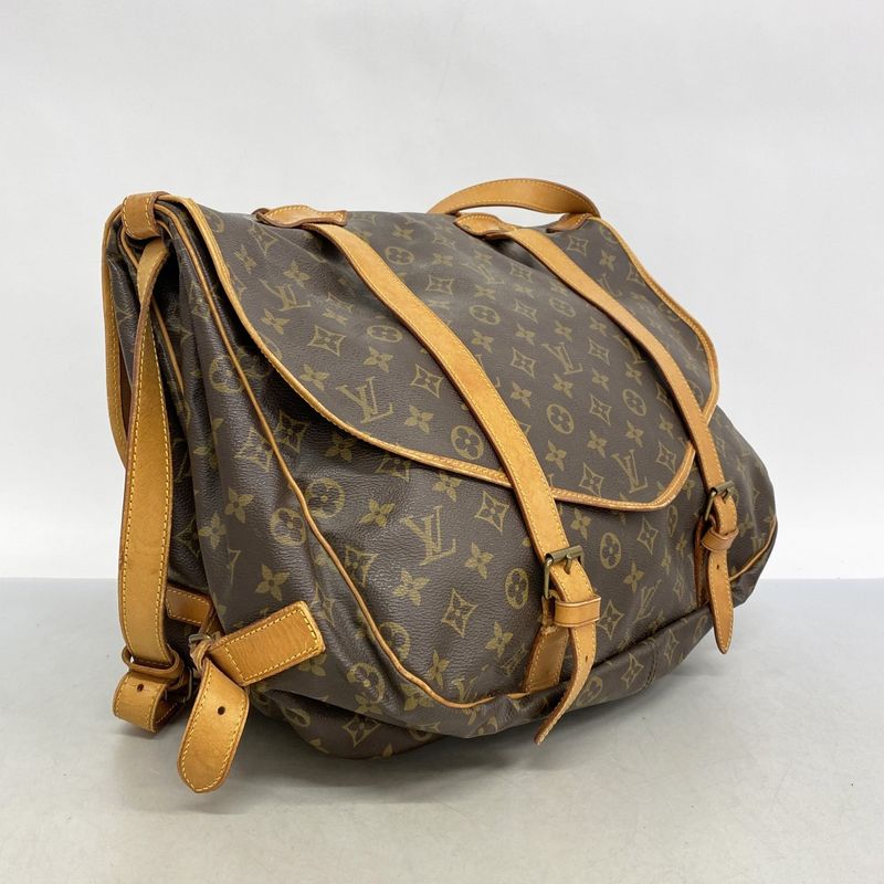 Louis Vuitton Shoulder Bag Monogram Saumur 43 M42252 Brown Women's