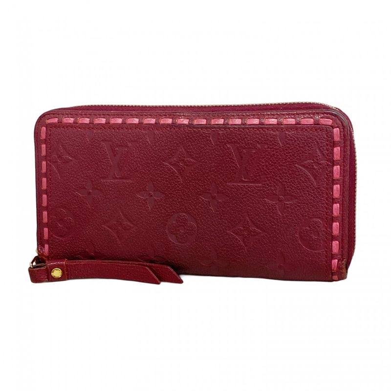 Louis Vuitton Long Wallet Monogram ・empreinte Zippy Wallet M64803 Leather Ladies