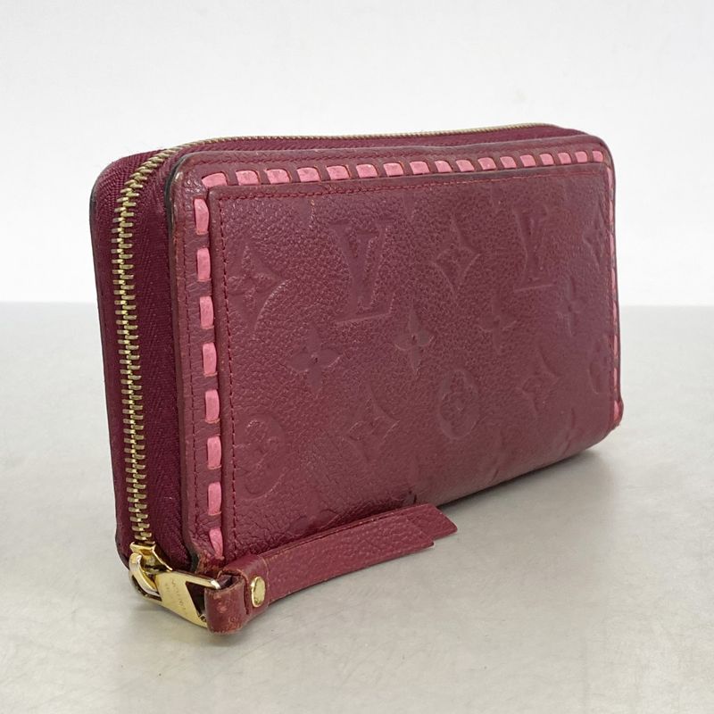 Louis Vuitton Long Wallet Monogram ・empreinte Zippy Wallet M64803 Leather Ladies