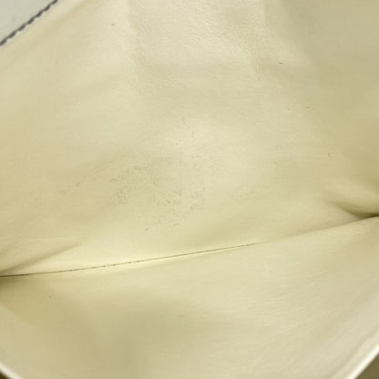 Chanel Tote Bag Chocolate Bar Leather White Navy Silver Hardware Ladies