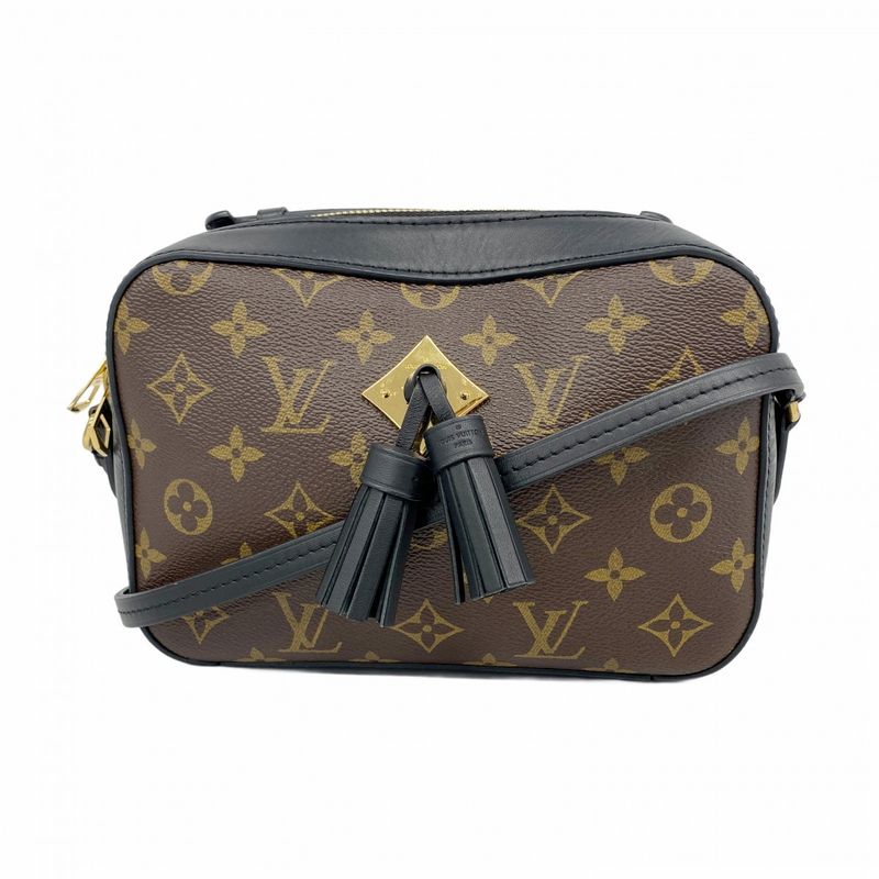 Louis Vuitton Shoulder Bag Monogram Saintonge M43555 Brown Noir Black Women's
