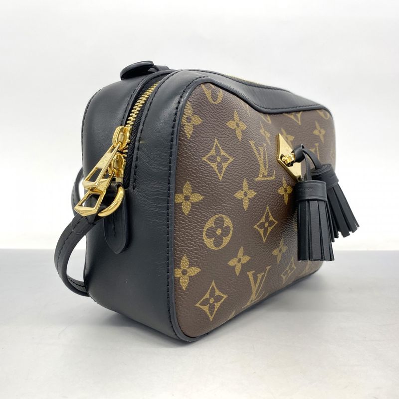 Louis Vuitton Shoulder Bag Monogram Saintonge M43555 Brown Noir Black Women's