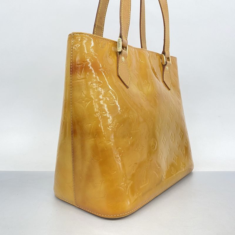 Louis Vuitton Tote Bag Vernis Houston M91004 Beige Ladies