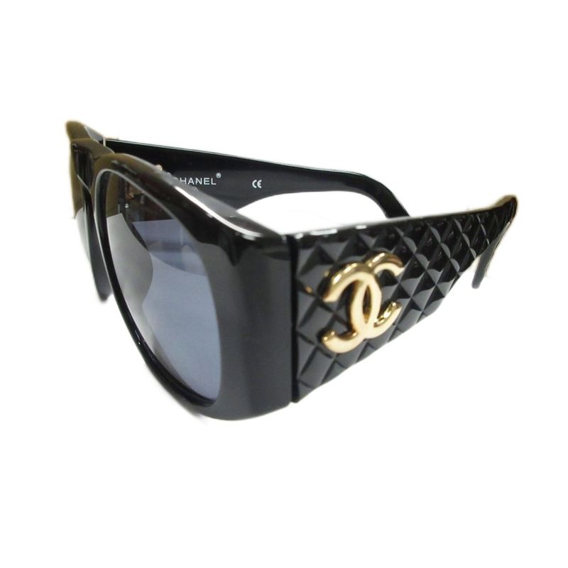 Chanel Cocomark Matelasse Sunglass Es Cell Frame Eyewear Black 01450 94305 • Mnk3
