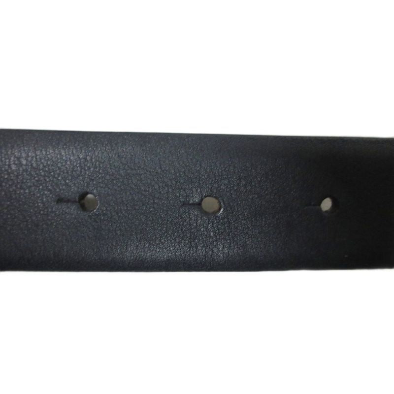 Bvlgari Bvlgari Logomania Leather Belt Double Buckle 44 110 Gold Hardware Black