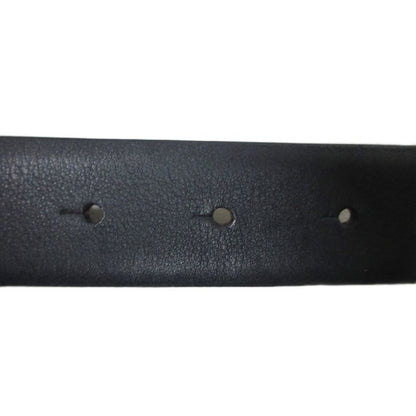 Bvlgari Bvlgari Logomania Leather Belt Double Buckle 44 110 Gold Hardware Black