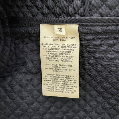 Hermes Jacket Re Boucles Quilted Collarless 38