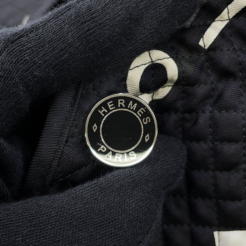 Hermes Jacket Re Boucles Quilted Collarless 38
