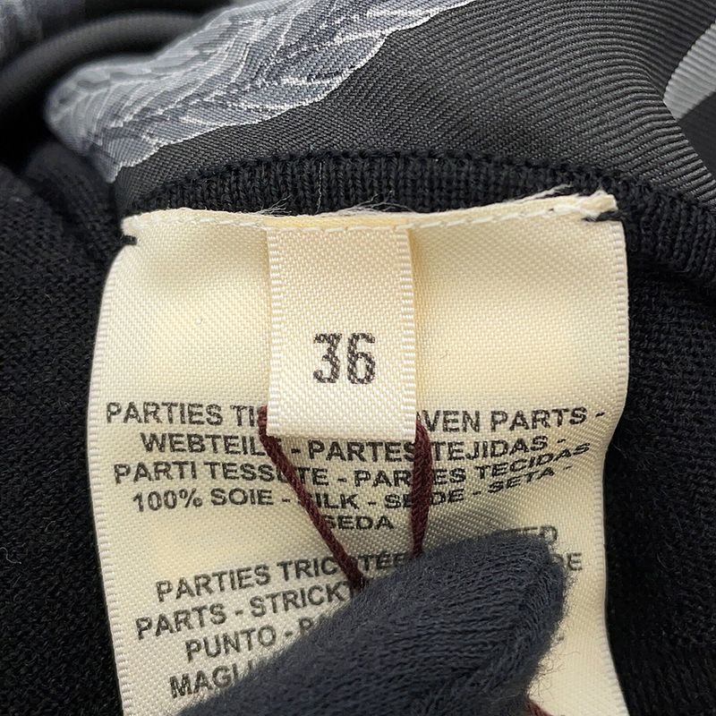 Hermes Cardigan Palefroi Remix Twill 36 Black Gris Charbon
