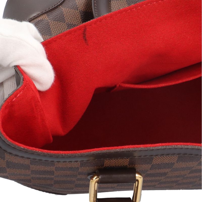 Louis Vuitton Hampstead PM Damier Handbag Damier Canvas N51205 Brown Women's