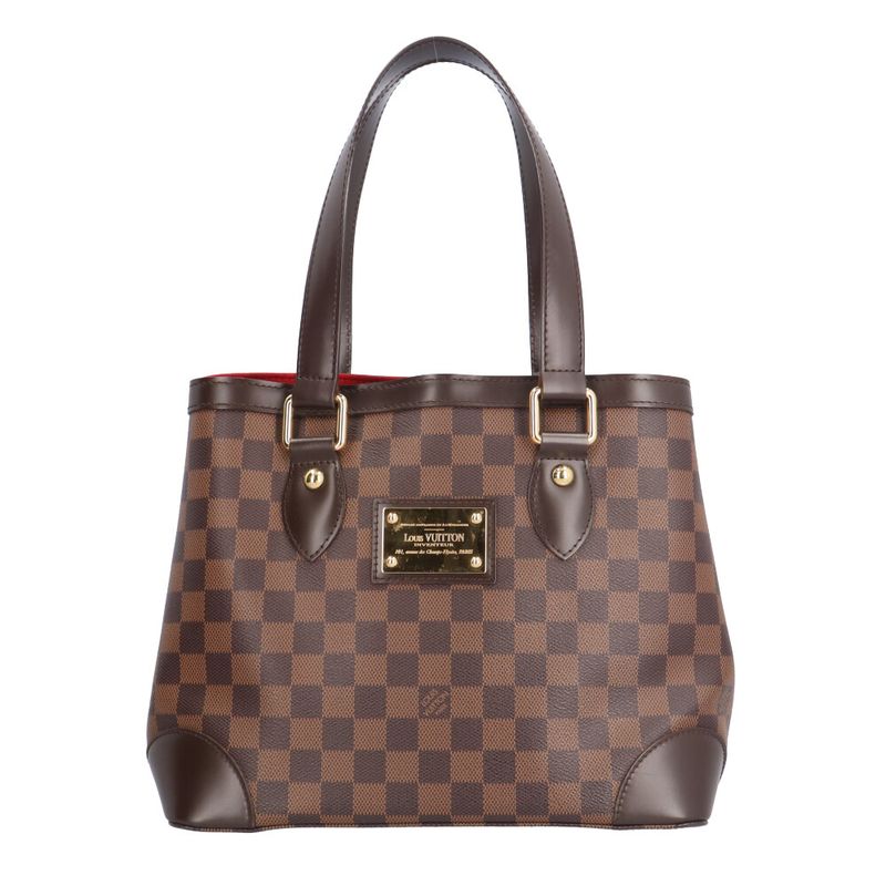 Louis Vuitton Hampstead PM Damier Handbag Damier Canvas N51205 Brown Women's