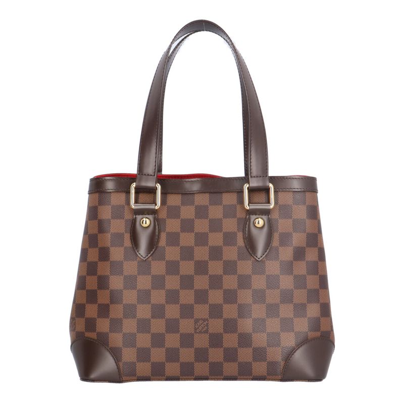Louis Vuitton Hampstead PM Damier Handbag Damier Canvas N51205 Brown Women's