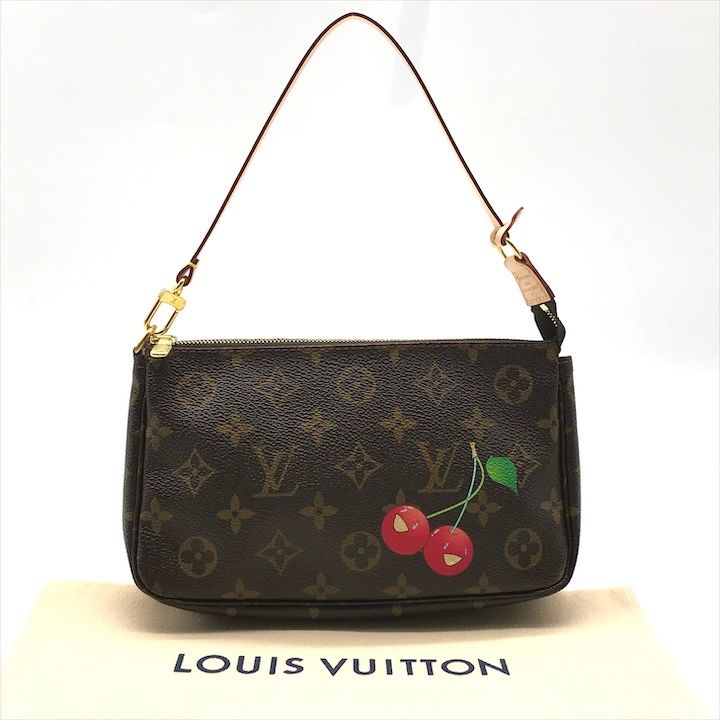 Louis Vuitton Monogram Pochette Cherry Hand Pouch