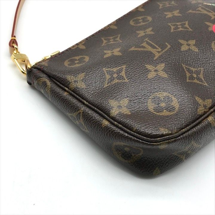 Louis Vuitton Monogram Pochette Cherry Hand Pouch