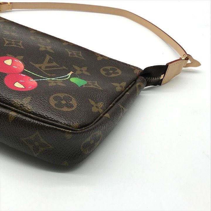 Louis Vuitton Monogram Pochette Cherry Hand Pouch