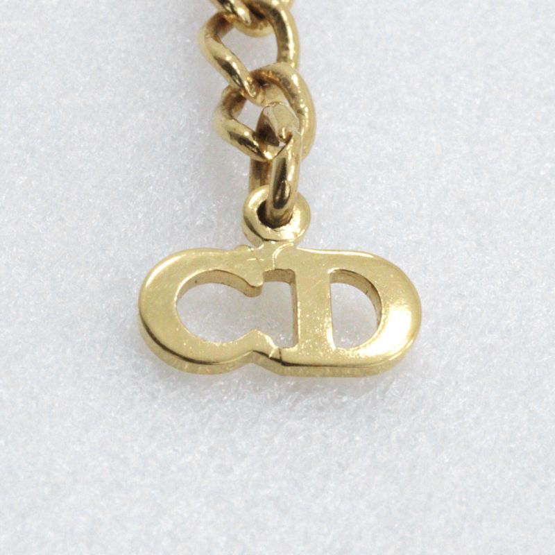 Christian Dior Gold Plated X Rhinestone Women's 9.0g Necklace