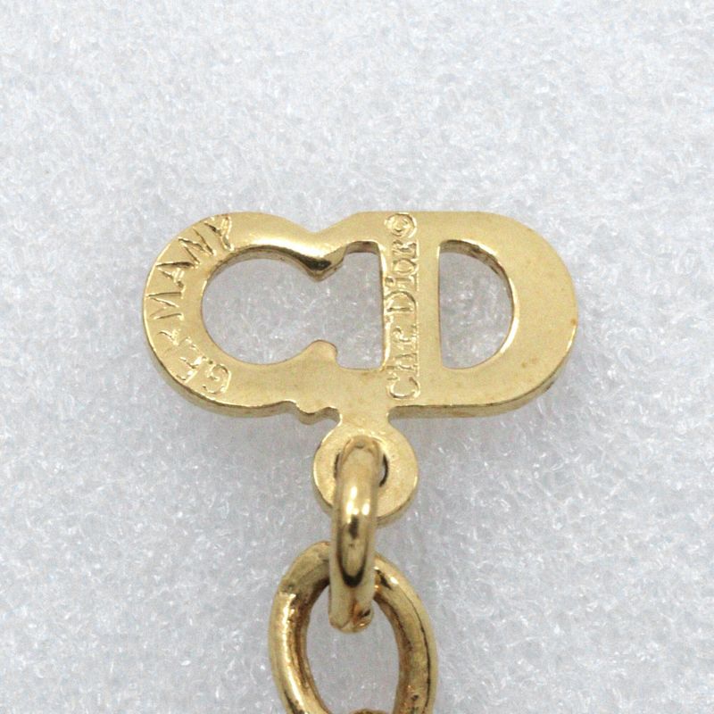 Christian Dior Gold Plated X Rhinestone Women's 9.0g Necklace