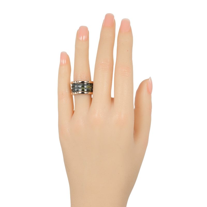 Bvlgari B-Zero1 4 Band Bowenite B-Zero One 18k Pink Gold No 11.5 Women's 6.5g