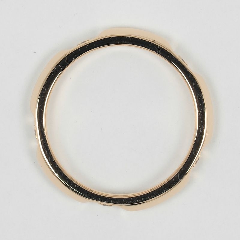 Tiffany & Co True Band 18k Pink Gold X Diamond No 9 Women's