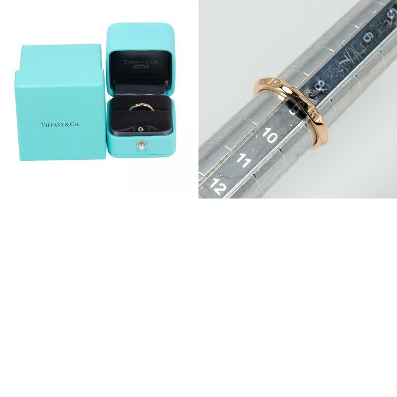 Tiffany & Co True Band 18k Pink Gold X Diamond No 9 Women's