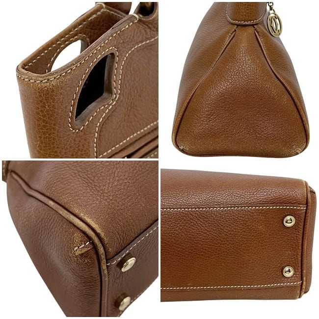 Cartier Handbag Marcello Brown Leather