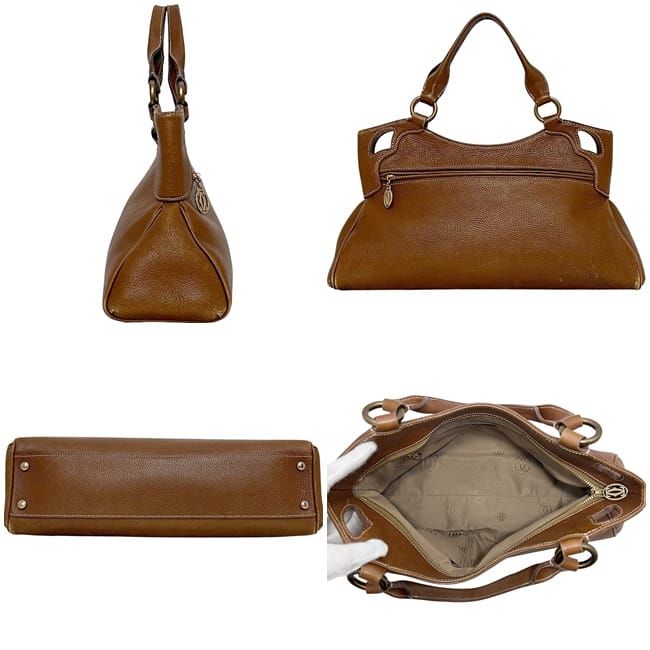 Cartier Handbag Marcello Brown Leather