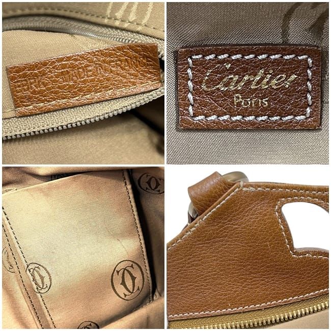 Cartier Handbag Marcello Brown Leather