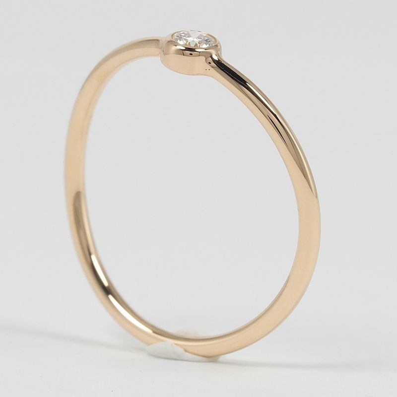 Tiffany & Co Wave Single Row 18k Pink Gold X Diamond Size 7.5