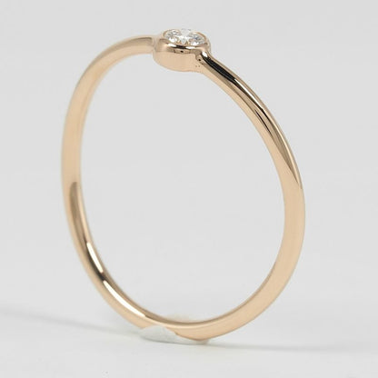 Tiffany & Co Wave Single Row 18k Pink Gold X Diamond Size 7.5