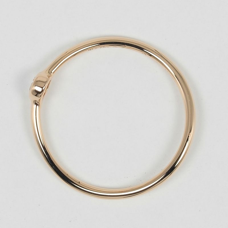 Tiffany & Co Wave Single Row 18k Pink Gold X Diamond Size 7.5