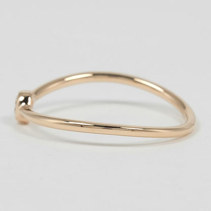 Tiffany & Co Wave Single Row 18k Pink Gold X Diamond Size 7.5