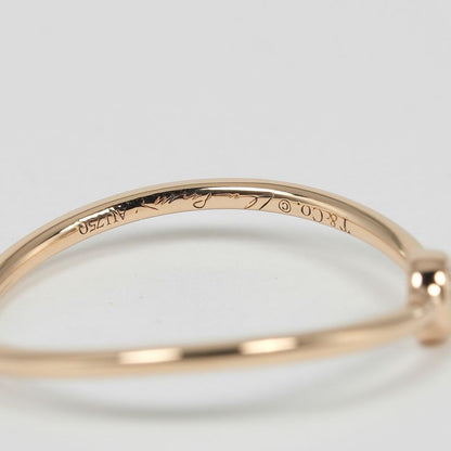 Tiffany & Co Wave Single Row 18k Pink Gold X Diamond Size 7.5