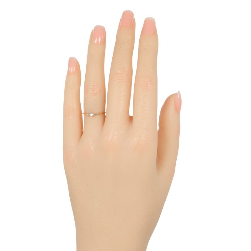 Tiffany & Co Wave Single Row 18k Pink Gold X Diamond Size 7.5