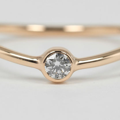Tiffany & Co Wave Single Row 18k Pink Gold X Diamond Size 7.5