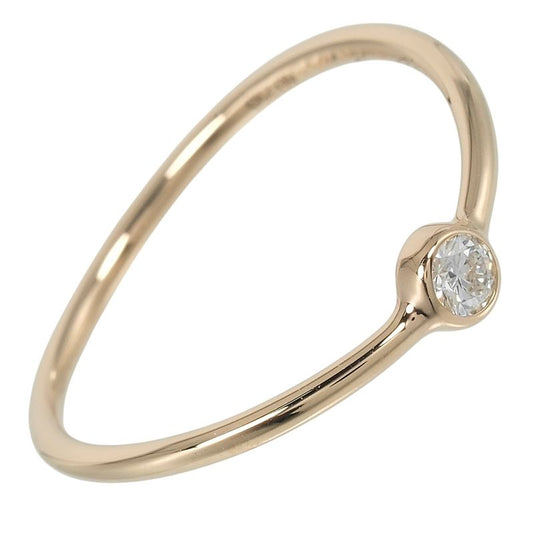 Tiffany & Co Wave Single Row 18k Pink Gold X Diamond Size 7.5