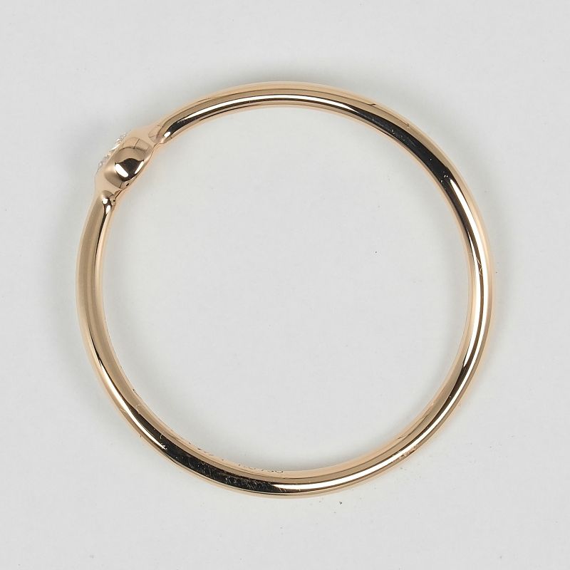 Tiffany & Co Wave Single Row 18k Pink Gold X Diamond Size 7.5