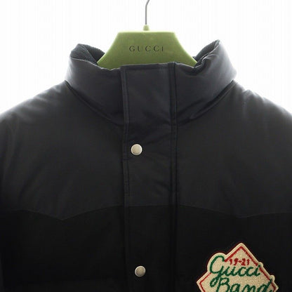 Gucci Down Jacket Down Vest 2way Logo Patch Outerwear 52 Black 641311 An39