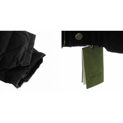 Gucci Down Jacket Down Vest 2way Logo Patch Outerwear 52 Black 641311 An39