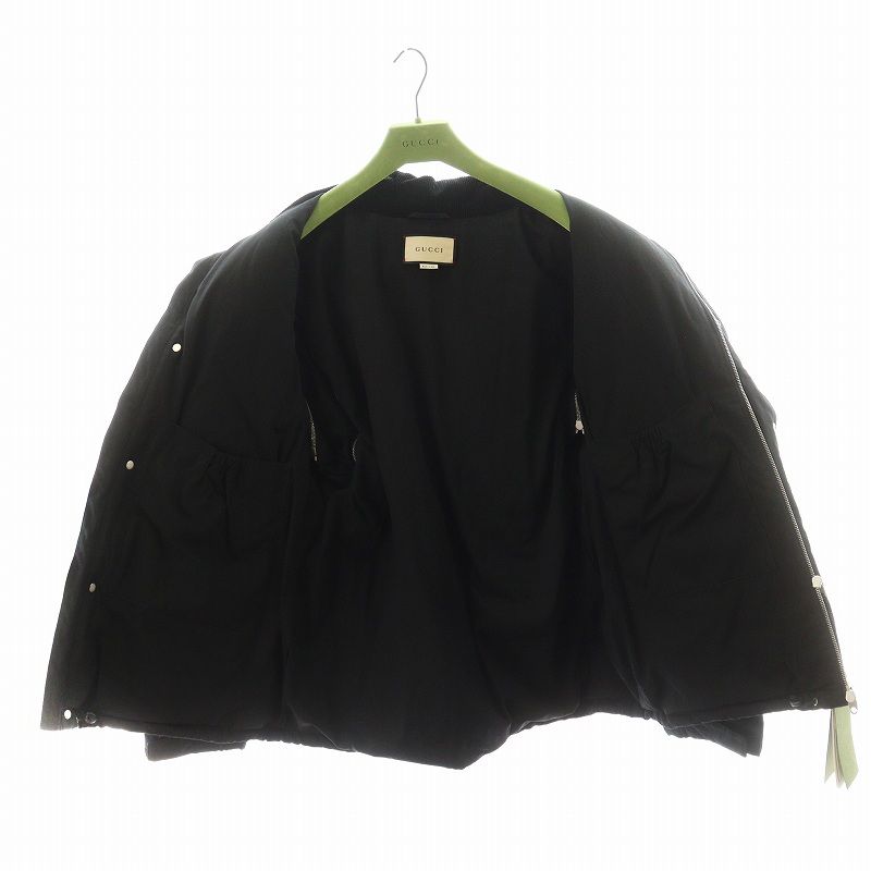 Gucci Down Jacket Down Vest 2way Logo Patch Outerwear 52 Black 641311 An39