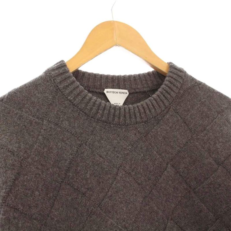 Bottega Veneta 24ss Intreccio Knit Sweater Long Sleeve XS Gray KH