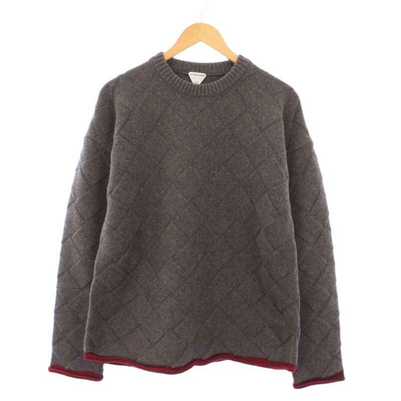 Bottega Veneta 24ss Intreccio Knit Sweater Long Sleeve XS Gray KH