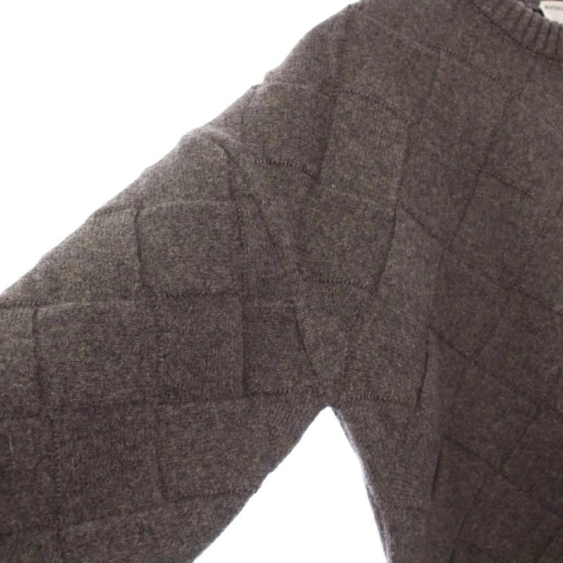 Bottega Veneta 24ss Intreccio Knit Sweater Long Sleeve XS Gray KH