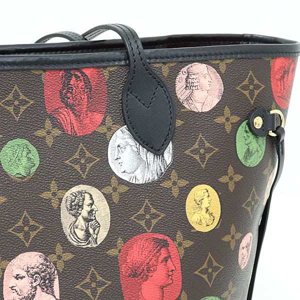 Louis Vuitton Fornasetti Neverfull MM Monogram Cameo Tote Bag S Rank