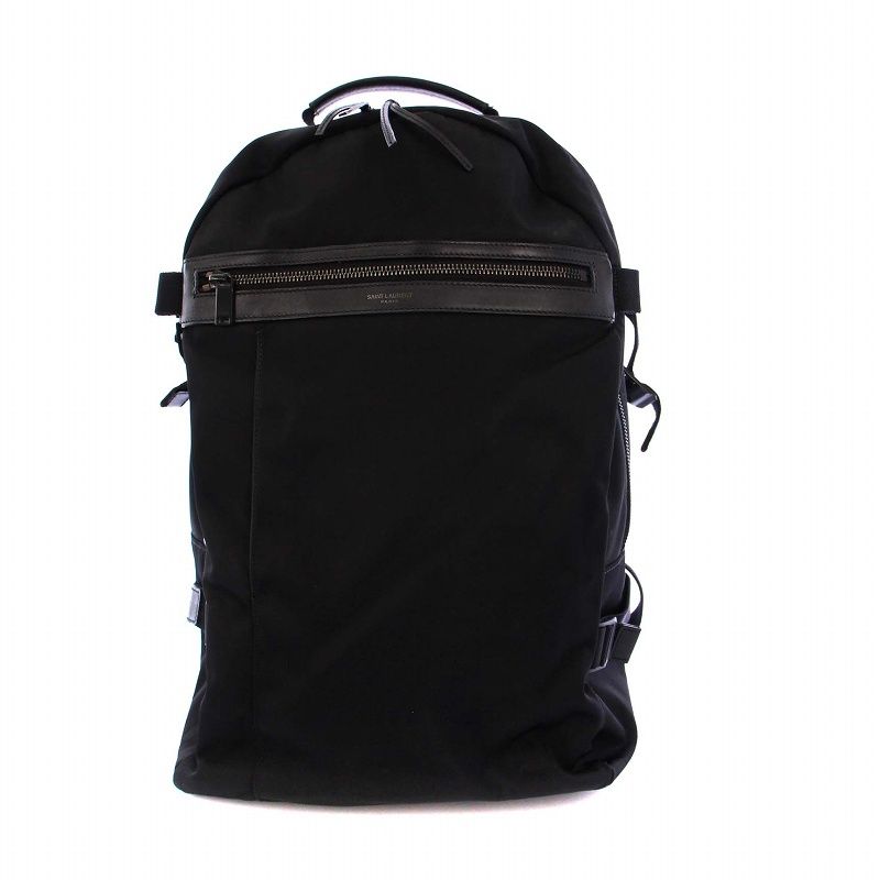 Saint Laurent Paris City Trekking Backpack Rucksack Sac Daypack Bag Nylon Black