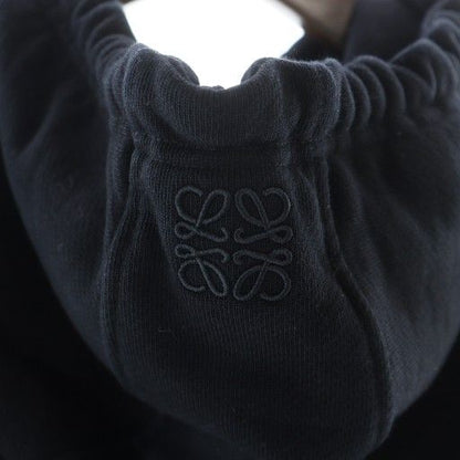 Loewe Relaxed Fit Hoodie Pullover Hood Logo Rabbit Fleece Print Black S359y25x52