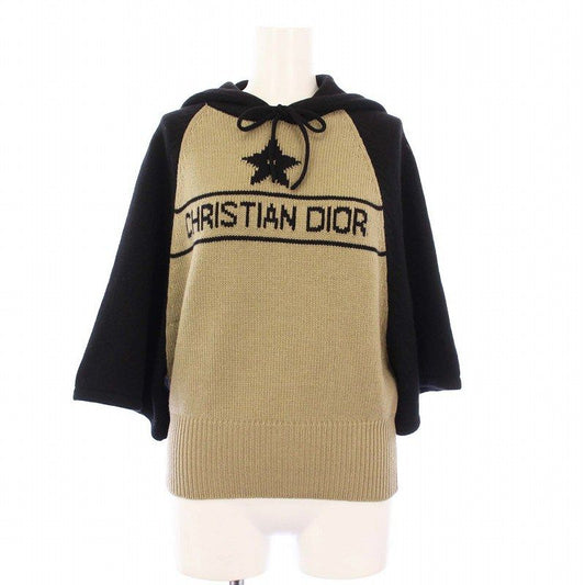Christian Dior 22aw Knit Parka 3/4 Sleeve Pullover Cashmere Logo I42 Black