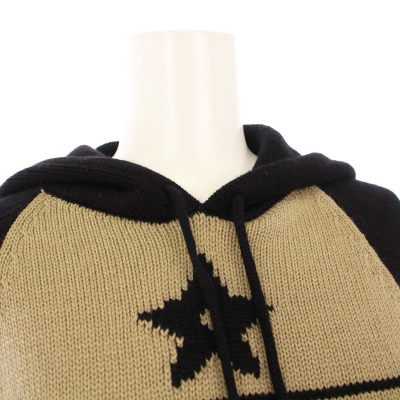 Christian Dior 22aw Knit Parka 3/4 Sleeve Pullover Cashmere Logo I42 Black