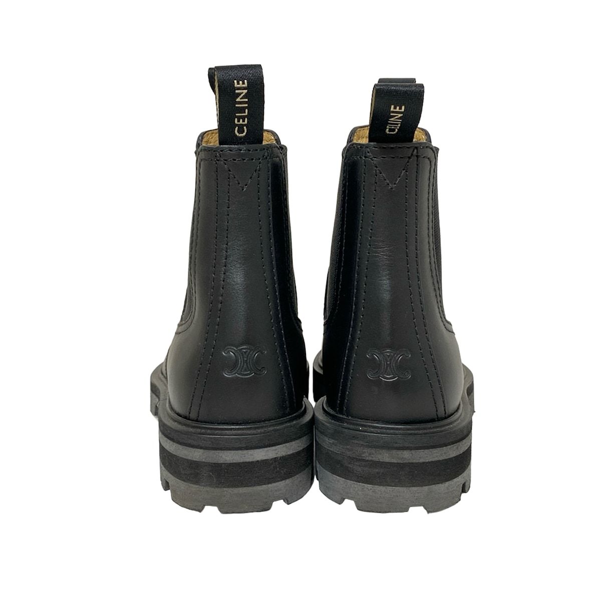 Celine Short Boots 37 Women's - Black Side Gore Leather