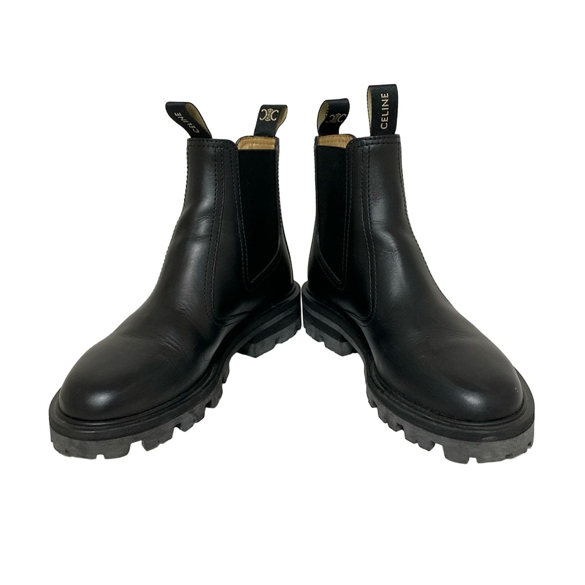 Celine Short Boots 37 Women's - Black Side Gore Leather